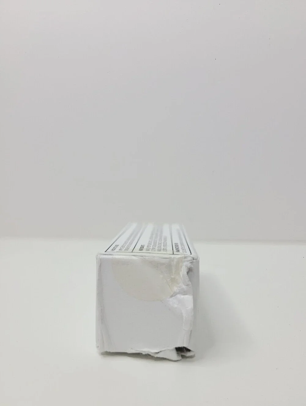 White Rectangular Box with Coral Accent Sticker